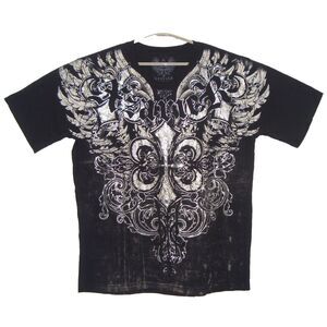 XAVR Xzavier 'Retribution' Black Metallic Y2K Streetwear Shirt Men's Size USA